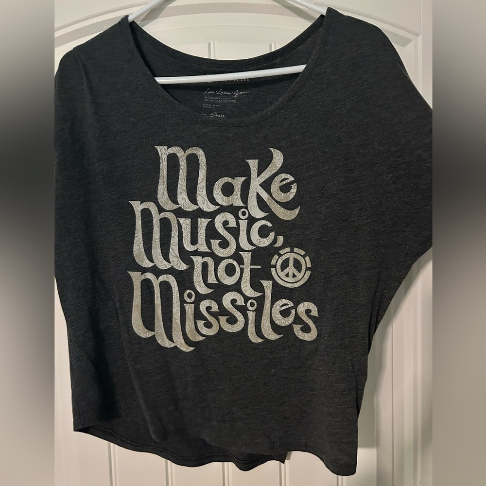 Element "Make Music, Not Missiles" Top, Size S